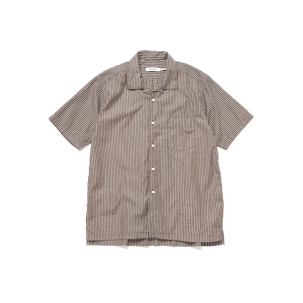 NONNATIVE OFFICER S/S SHIRT COTTON BROAD LONDON STRIPE SIZE 2 JP/ M US